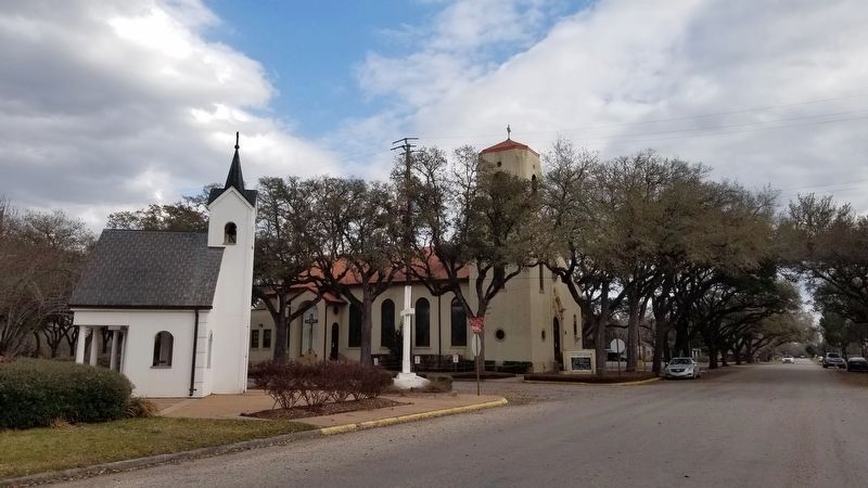 The view of the Holy Cross Catholic Church from across the road image. Click for full size.
