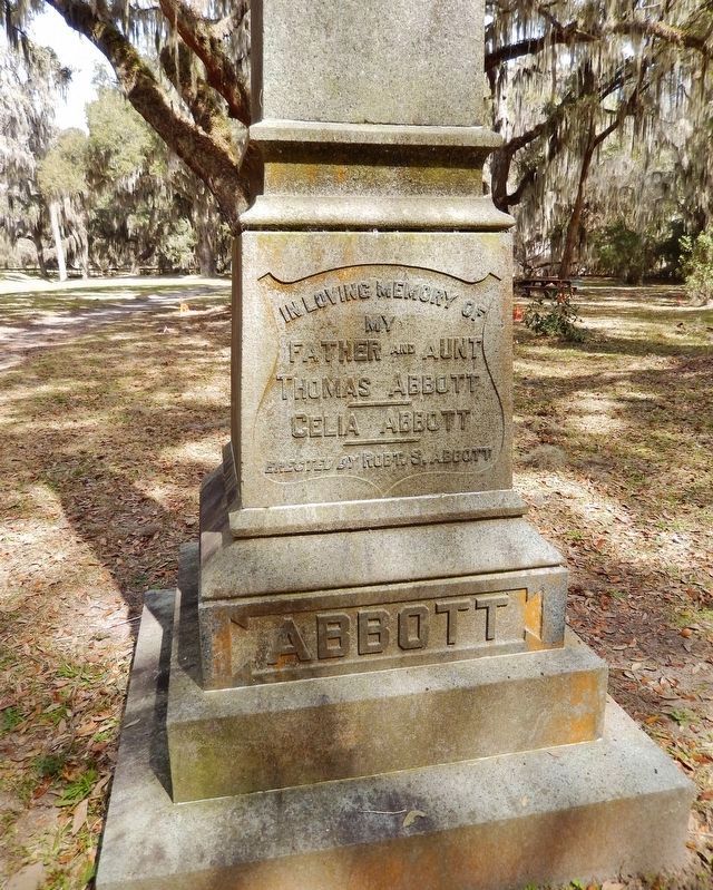 Abbott Monument Inscription image. Click for full size.