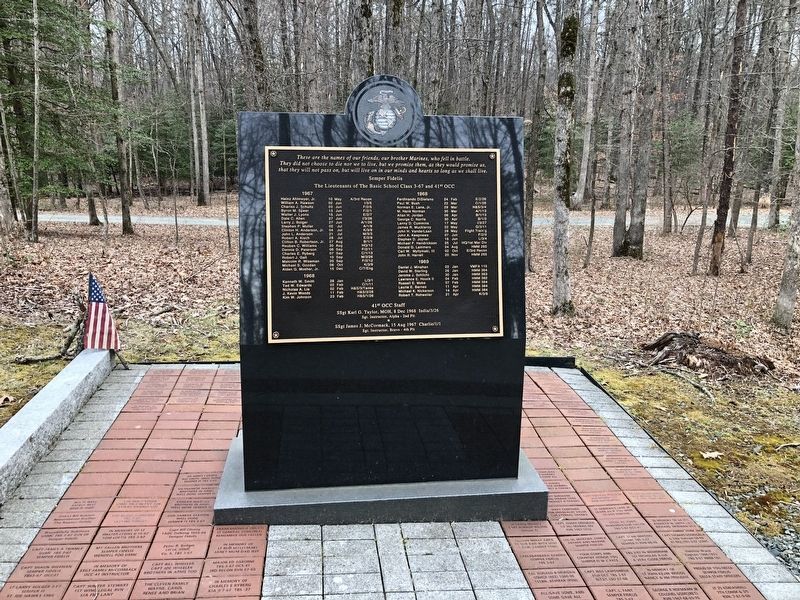 The Lieutenants of The Base School Class 3-67 and 41st OCC Marker image. Click for full size.
