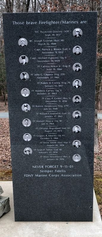 Firefighter Marines 9/11 Memorial image. Click for full size.