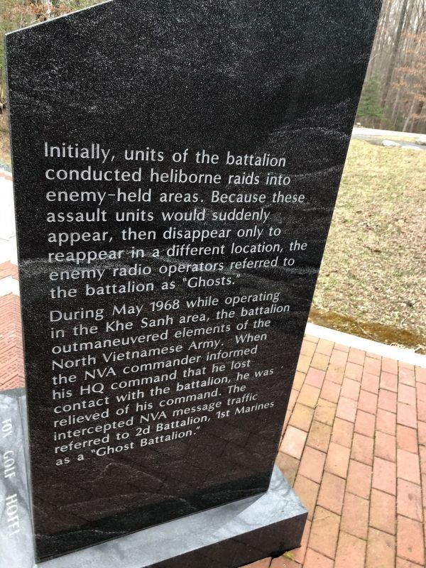 Second Battalion First Marines Vietnam Memorial image. Click for full size.