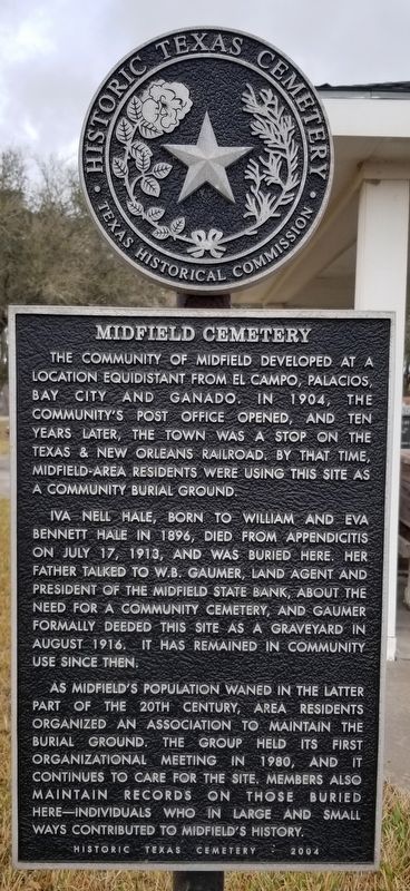 Midfield Cemetery Marker image. Click for full size.