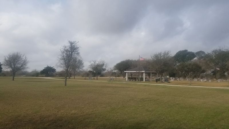 The view of the Midfield Cemetery, Pavilion and Marker image. Click for full size.
