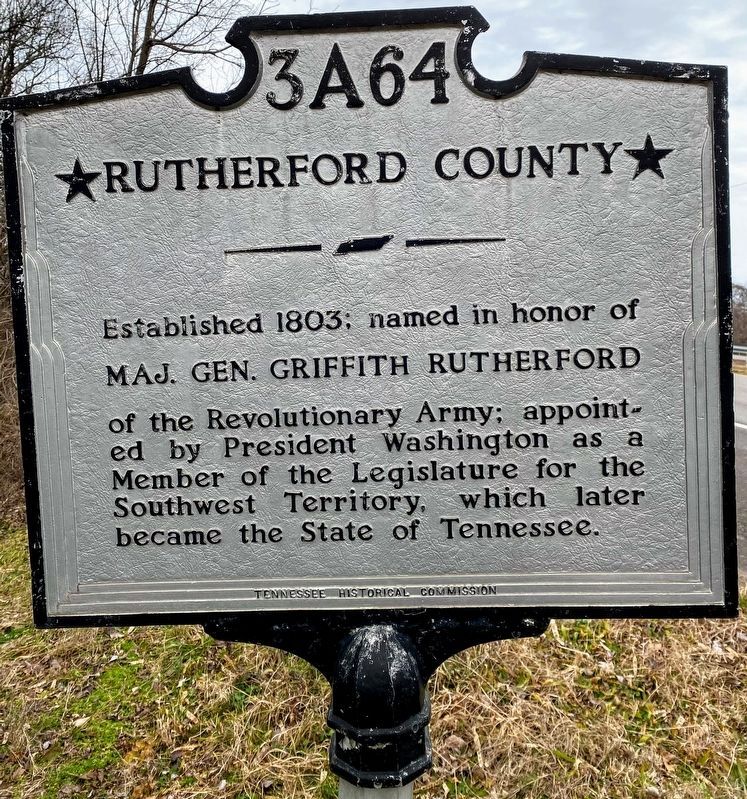 Rear of Murfreesboro/Rutherford County Marker image. Click for full size.