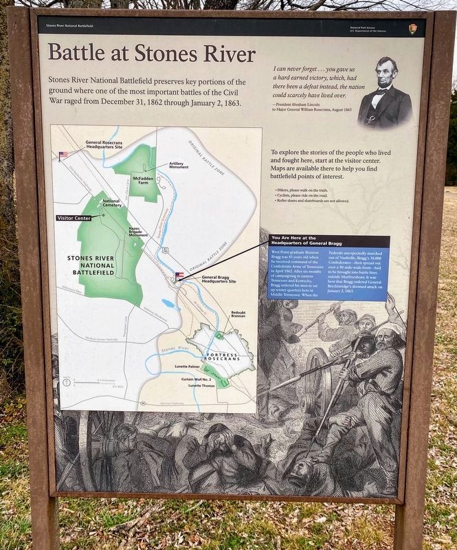 Battle at Stones River Marker image. Click for full size.