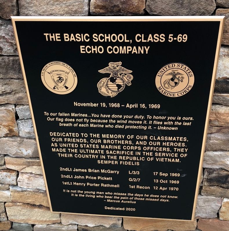 The Basic School, Class 5-69 Marker image. Click for full size.