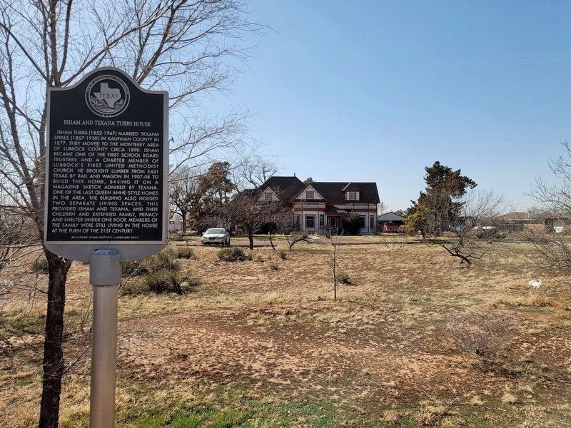 Isham and Texana Tubbs House and Marker image. Click for full size.