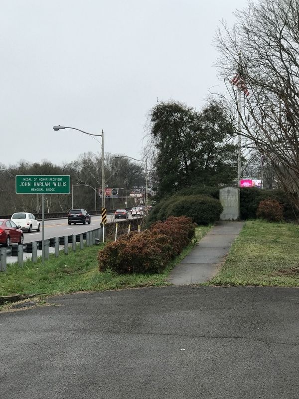 John Harlan Willis Memorial Bridge Marker. Click for full size. John Harlan Willis Memorial Bridge Marker image. Click for full size.