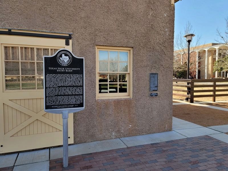 Texas Tech University Dairy Barn Marker image. Click for full size.