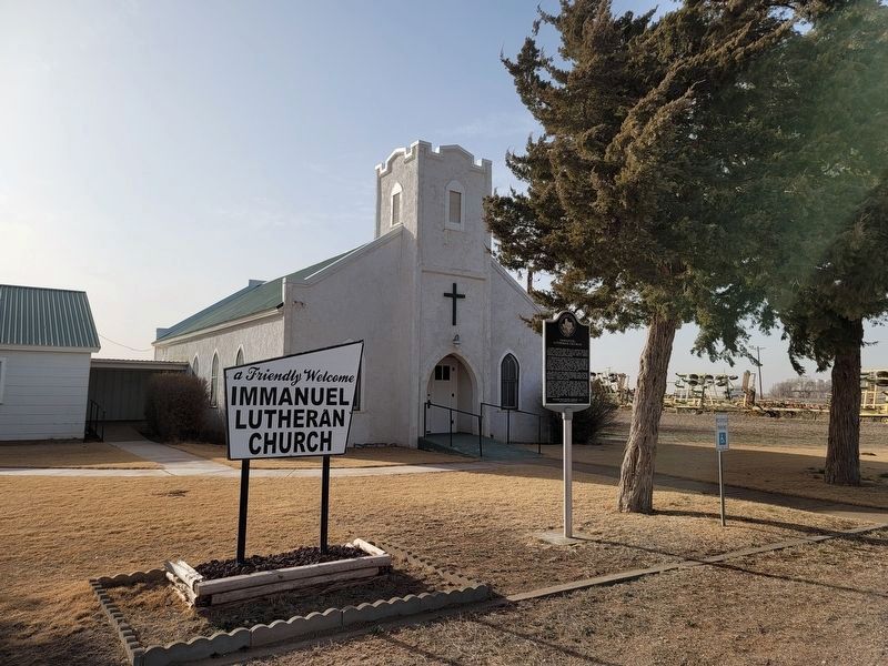 Immanuel Lutheran Church and Marker image. Click for full size.