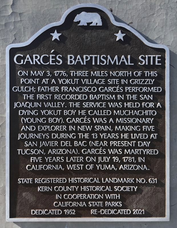 Garcs Baptismal Site Marker image. Click for full size.