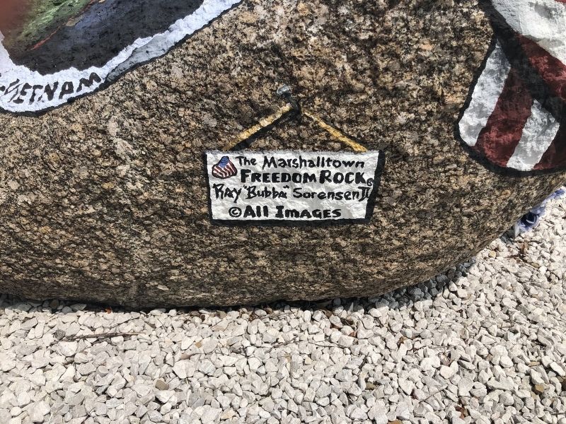 Marshalltown Freedom Rock Memorial Artist Signature image. Click for full size.
