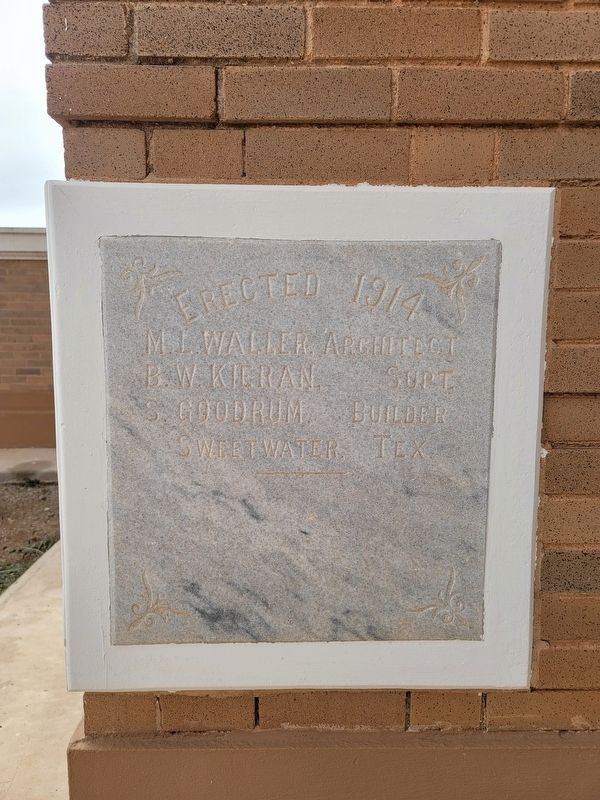 Crosby County Courthouse cornerstone image. Click for full size.