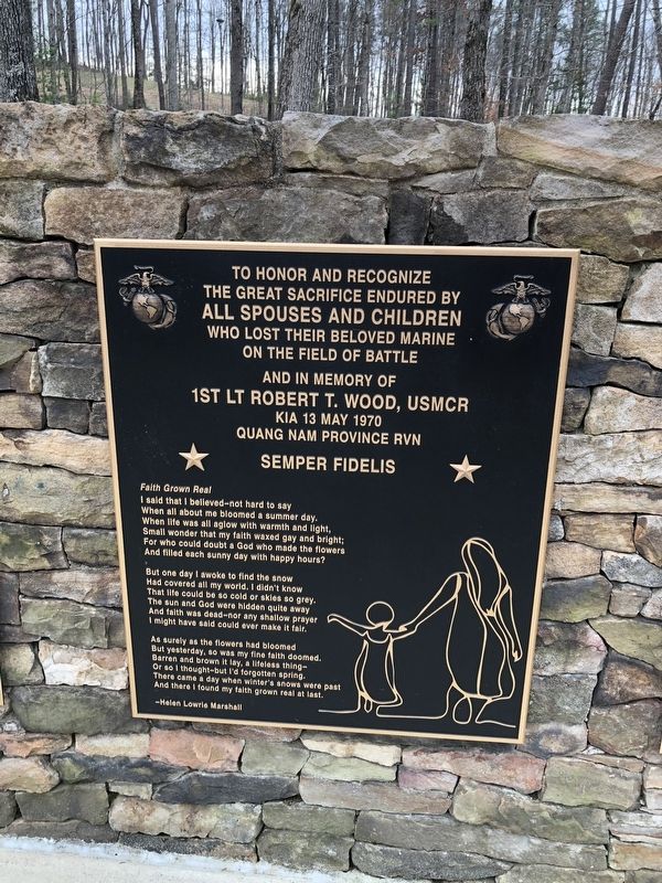 Marine Spouses and Children Memorial. Click for full size. Marine Spouses and Children Memorial image. Click for full size.