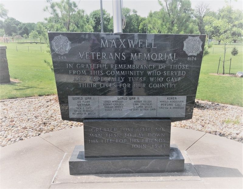 Maxwell Veterans Memorial image. Click for full size.