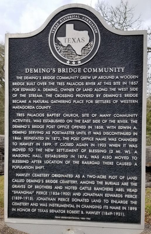 Demings Bridge Community Marker image. Click for full size.