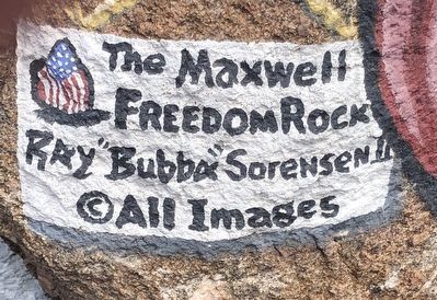 Maxwell Freedom Rock Veterans Memorial Artist's Signature image. Click for full size.