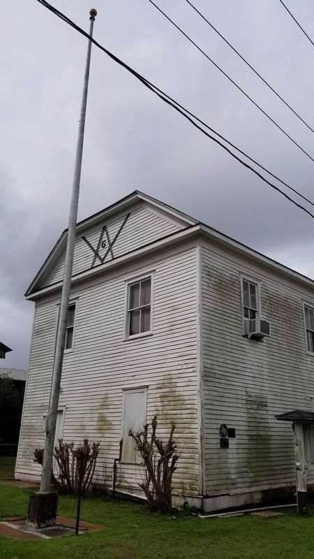 Masonic Lodge #411 with State Marker and National marker. Click for full size. Masonic Lodge #411 with State Marker and National marker image. Click for full size.