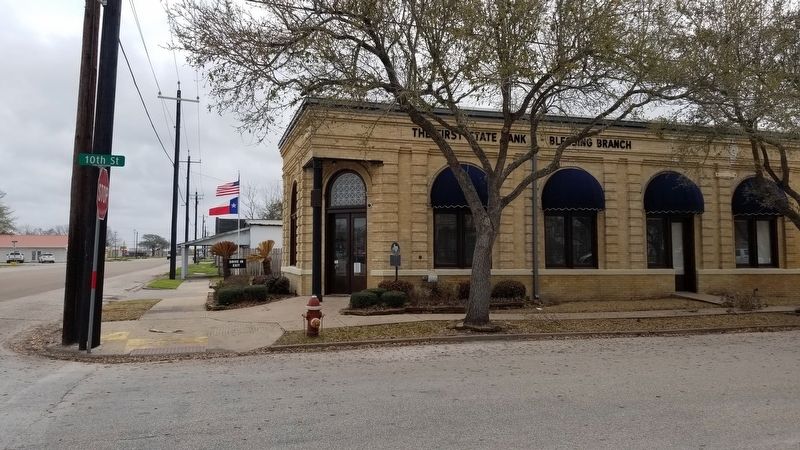The First State Bank and Marker by the road. Click for full size. The First State Bank and Marker by the road image. Click for full size.