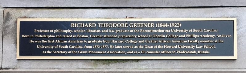 Richard Theodore Greener (1844-1922) Marker image. Click for full size.