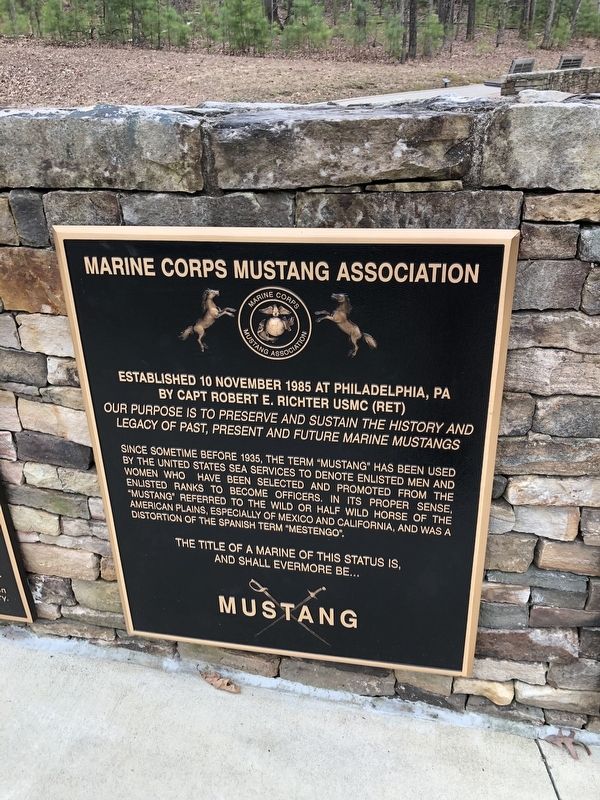 Marine Corps Mustang Association Marker image. Click for full size.