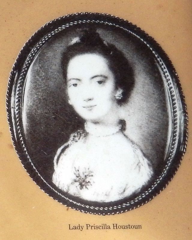 Marker detail: Lady Priscilla Houstoun. Click for full size. Marker detail: Lady Priscilla Houstoun image. Click for full size.