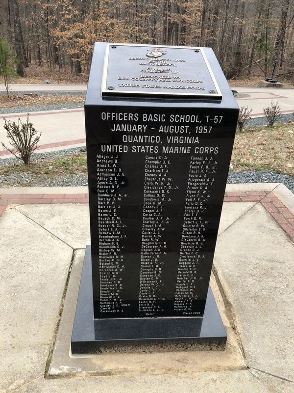 Second Lieutenants of The Basic School Marker image. Click for full size.