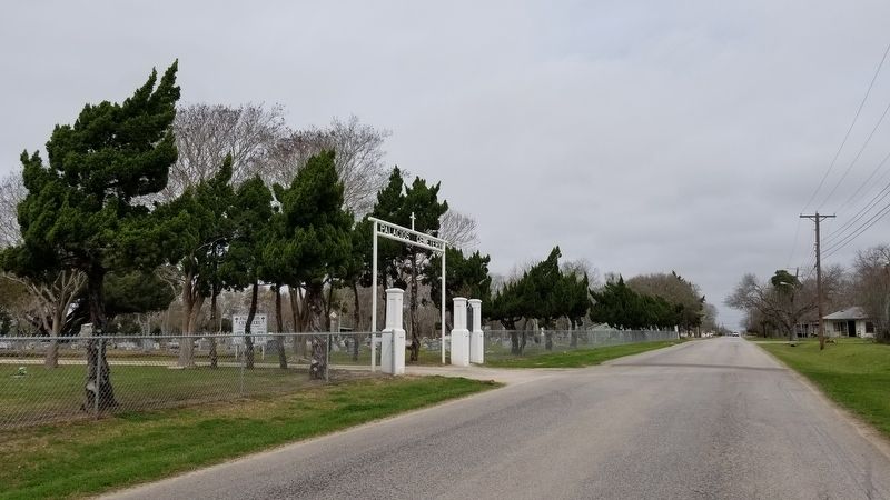 The front entrance to the Palacios Cemetery image. Click for full size.