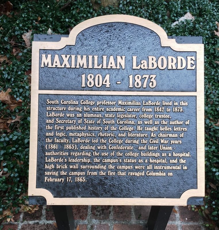 Maximilian LaBorde Marker. Click for full size. Maximilian LaBorde Marker image. Click for full size.