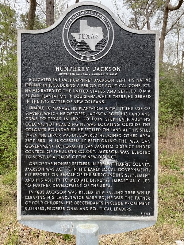 Humphrey Jackson Marker image. Click for full size.