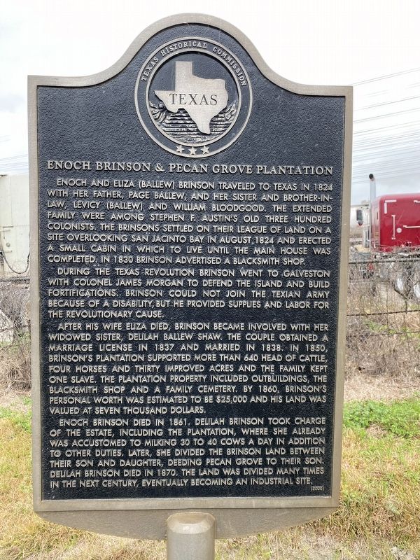 Enoch Brinson & Pecan Grove Plantation Marker image. Click for full size.