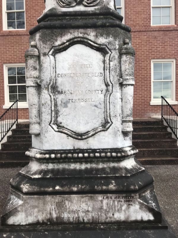 South face of Hardeman County Confederate Memorial image. Click for full size.