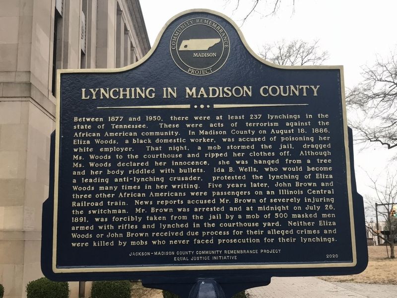 Lynching in Madison County Marker image. Click for full size.