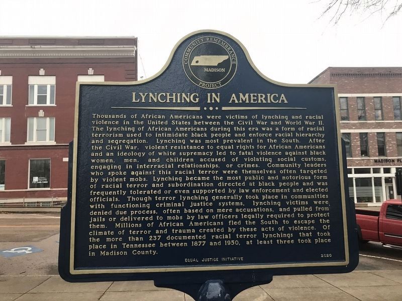Lynching in America Marker image. Click for full size.