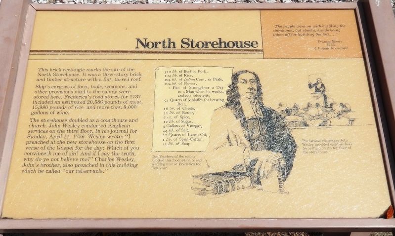Frederica — North Storehouse Marker image. Click for full size.