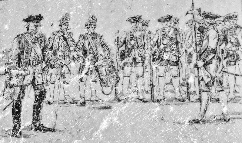 Marker detail: Oglethorpes Regiment illustration image. Click for full size.