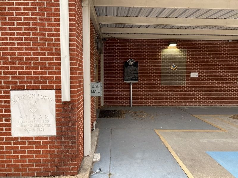 Sampson Masonic Lodge No. 231 A. F. & A. M. Marker image. Click for full size.
