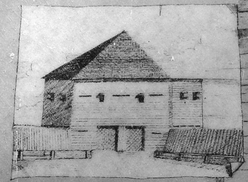 Marker detail: Artist�s conception of the bastion tower that once stood here. image. Click for full size.