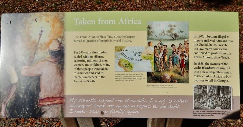 Taken From Africa Marker image. Click for full size.