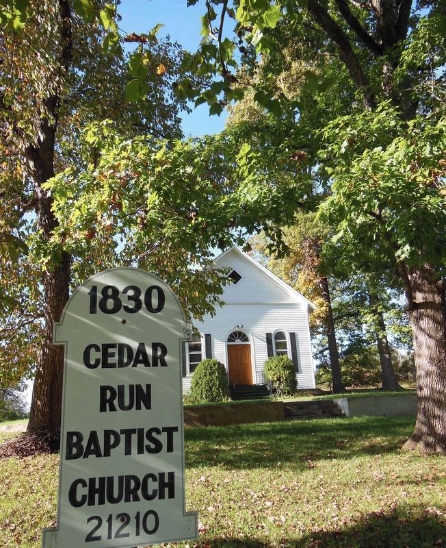 Cedar Run Baptist Church image. Click for full size.