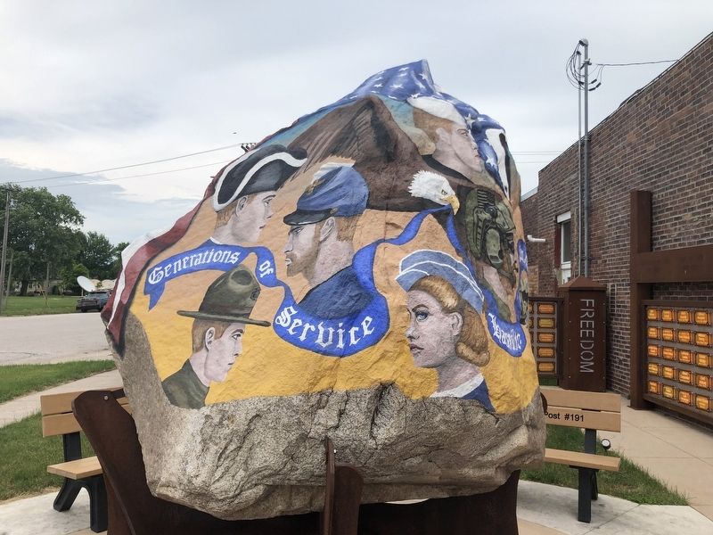 Stratford Freedom Rock Veterans Memorial West Side image. Click for full size.
