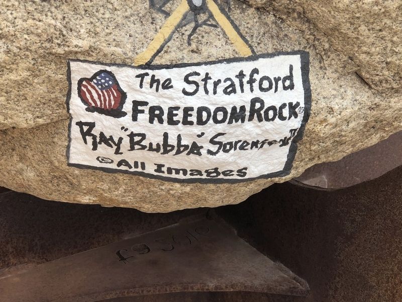Stratford Freedom Rock Veterans Memorial Artists Signature image. Click for full size.