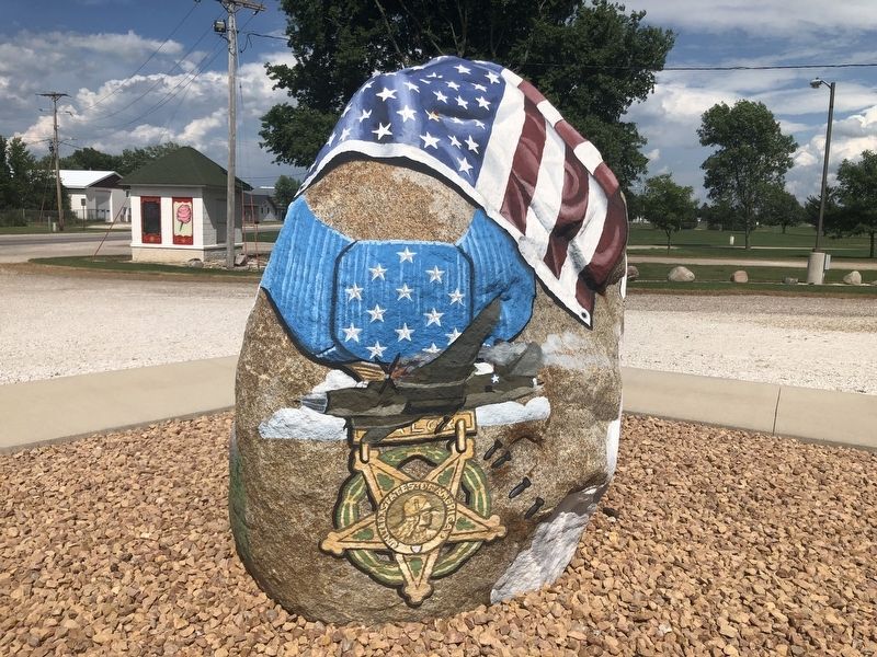 Jefferson Freedom Rock Veterans Memorial West Side image. Click for full size.