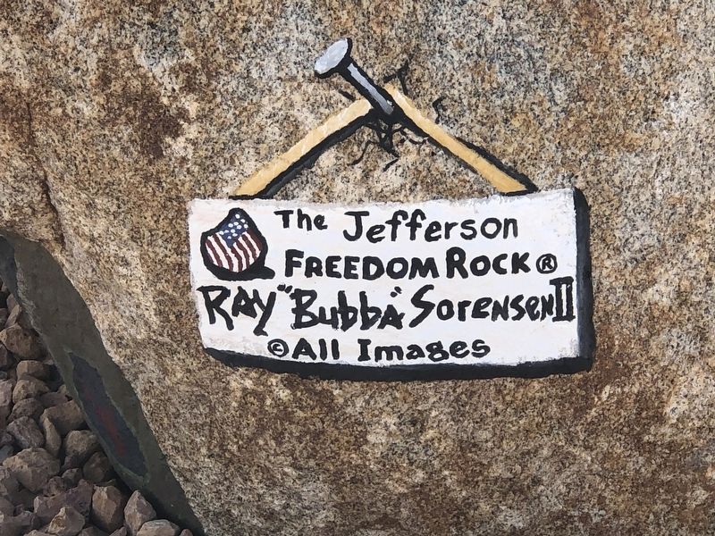 Jefferson Freedom Rock Veterans Memorial Artist's Signature image. Click for full size.