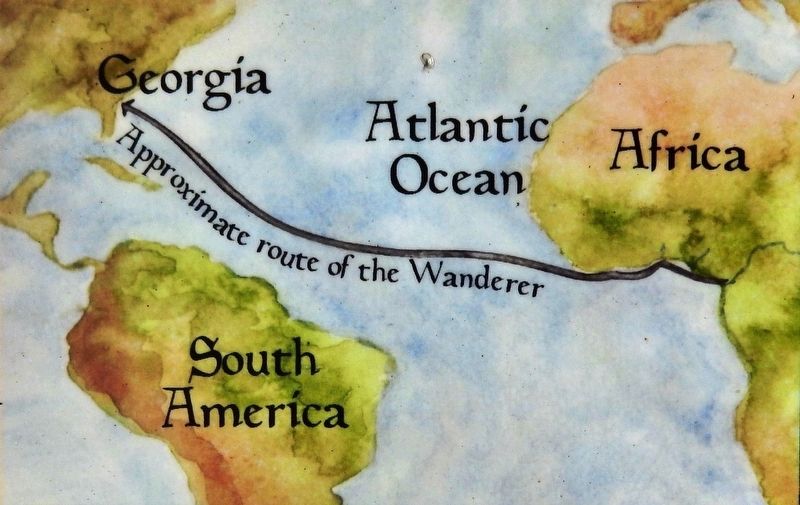 Marker detail: Approximate Route of the <i>Wanderer</i> image. Click for full size.