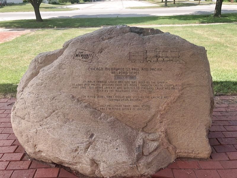 Chicago Milwaukee St. Paul and Railroad Depot Marker. Click for full size. Chicago Milwaukee St. Paul and Railroad Depot Marker image. Click for full size.