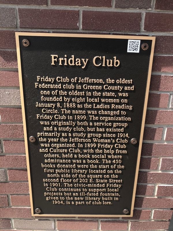 Friday Club Marker image. Click for full size.