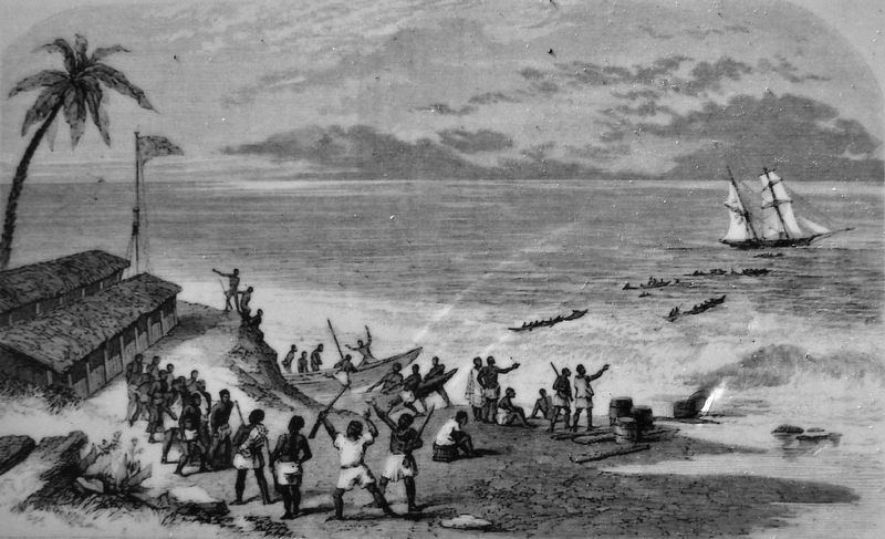 Marker detail: Shipping Slaves Through the Surf image. Click for full size.