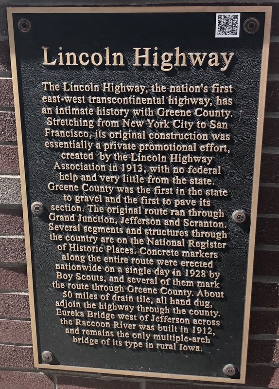 Lincoln Highway Marker image. Click for full size.