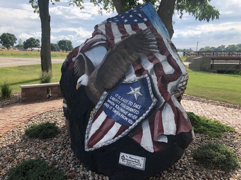 Manning Freedom Rock Veterans Memorial East Side image. Click for full size.